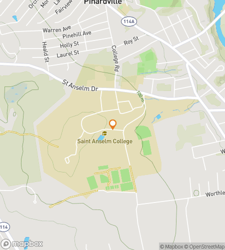 Map of scavenger hunt walking tour for Saint Anselm College