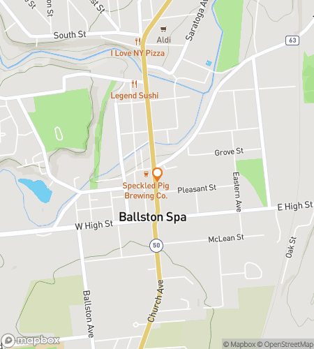 Map of scavenger hunt walking tour for Ballston Spa Scavenger Hunt