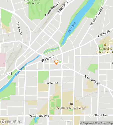 Hartă tur de mers pe jos cu vânătoare de comori pentru Turul Comorilor din Centrul Orașului Waukesha