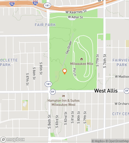 Hartă a turului de mers pe jos cu vânătoare de comori pentru West Allis Whimsical Wanderers