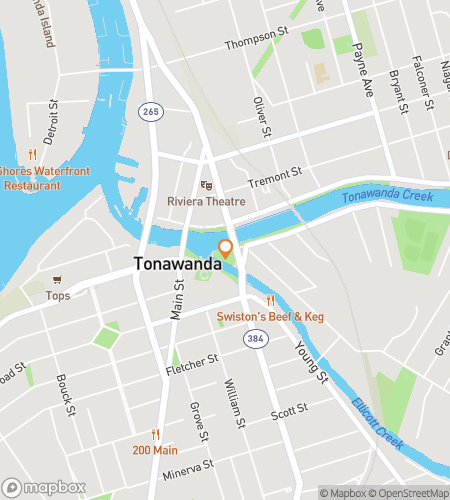 Map of scavenger hunt walking tour for Tonawanda scavenger hunt