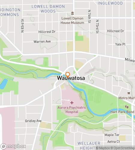 Map of scavenger hunt walking tour for Feel the Wauwatosa Rich History