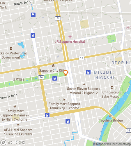 「クルーシー・デス！札幌スルー スハント」の宝探しウォーキングツアーマップ