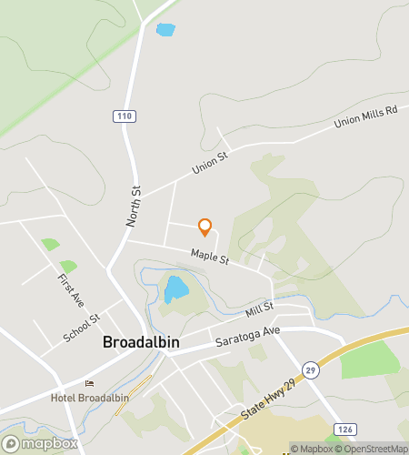 Mapa lovu pokladů s prohlídkou pro honbu Broadalbin's Bountiful Bonanza Hunt