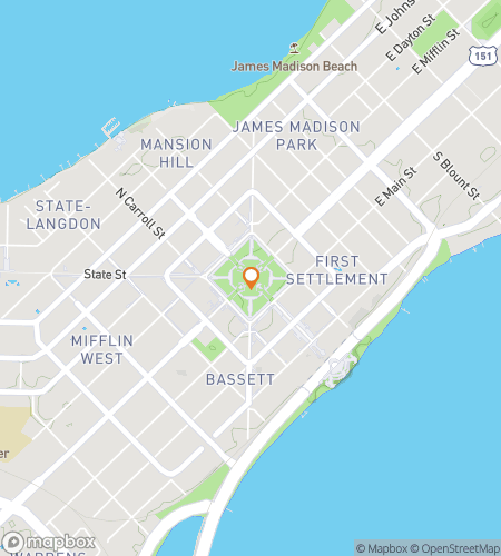 Map of scavenger hunt walking tour for Madison&colon; Marquees&comma; Museums&comma; and Meaning