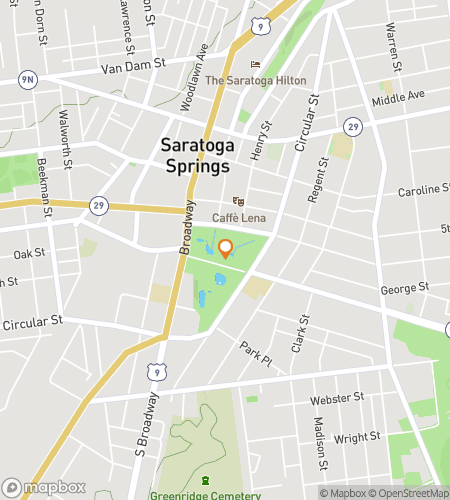 Map of scavenger hunt walking tour for Saratoga Springs‘ Spectacular Scavenger Hunt