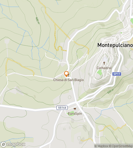 מפת סיור הליכה של משחק חיפוש אחר לבנים, חביות ופינות נסתרות של מונטפולצ'יאנו