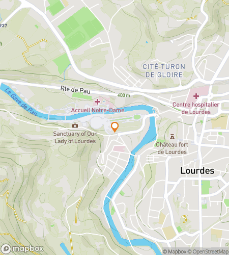 Map of scavenger hunt walking tour for Lourdes Larks & Landmarks Hunt