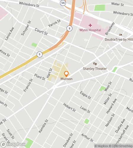 Kart over skattejakt-vandretur for The Heart of Utica Hunt