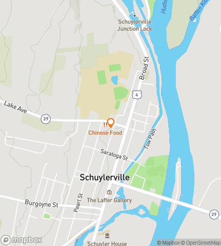 Map of scavenger hunt walking tour for Schuyler‘s Swashbuckling Scavenger Soiree