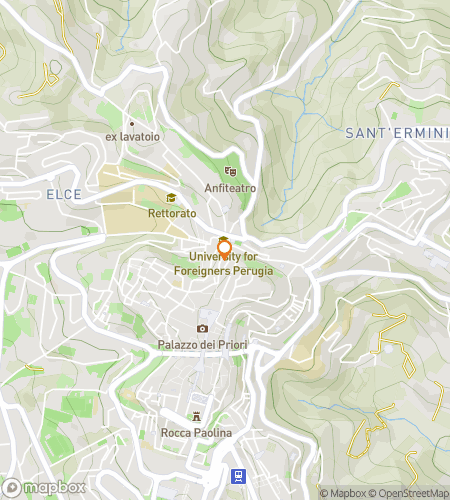 Map of scavenger hunt walking tour for Sweet Secrets of Perugia