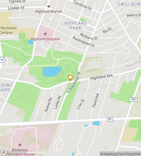 Mapa spacerowej gry miejskiej "Highland Park Hunt"