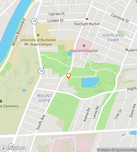 Map of scavenger hunt walking tour for Highland Park Hunt