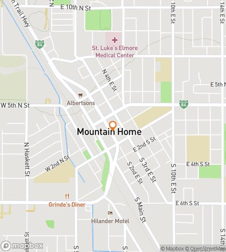 Carte de la visite guidée à pied pour la Mountain Home Mayhem Melee