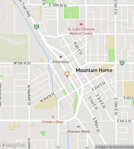 Map of scavenger hunt walking tour for Mountain Home Mayhem Melee