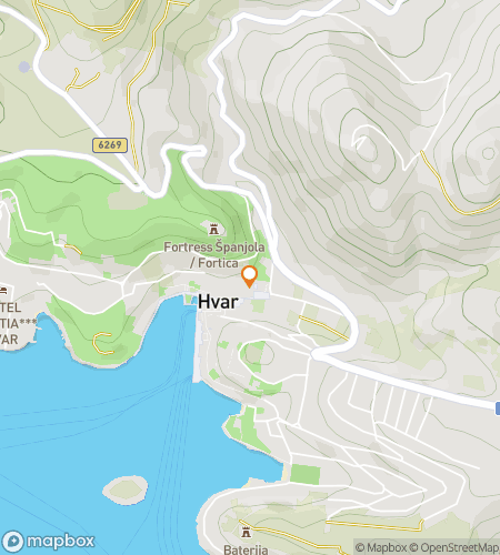 Map of scavenger hunt walking tour for Hvar-some Treasure Hunt