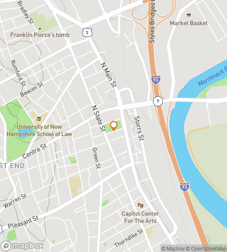 Hartă a turului de plimbare cu vânătoare de comori pentru A Concord în New Hampshire