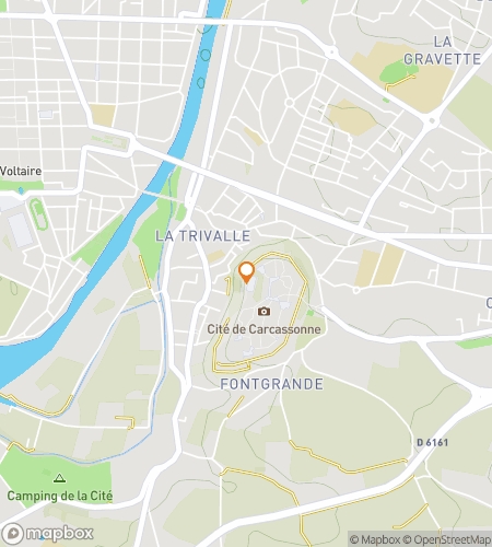 Map of scavenger hunt walking tour for Castle and Effect: The Legendary Hunt of Carcassonne