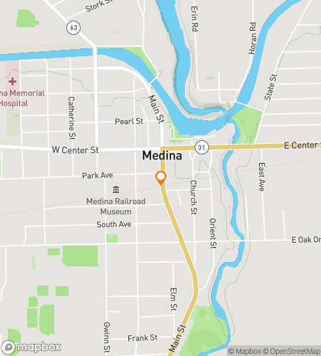 Map of scavenger hunt walking tour for Medina‘s Marvelous Mystery Hunt