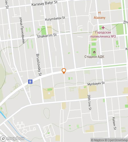 Map of scavenger hunt walking tour for Almaty: A Portrait in Snow and Stone