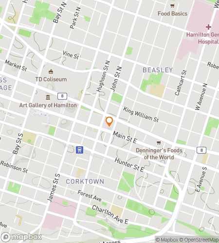 Map of scavenger hunt walking tour for Echoes of Old Hamilton: A Spooky Hunt