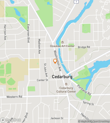 Χάρτης περιήγησης με τα πόδια για το κυνήγι θησαυρού Cedarburgs Treasure Trove