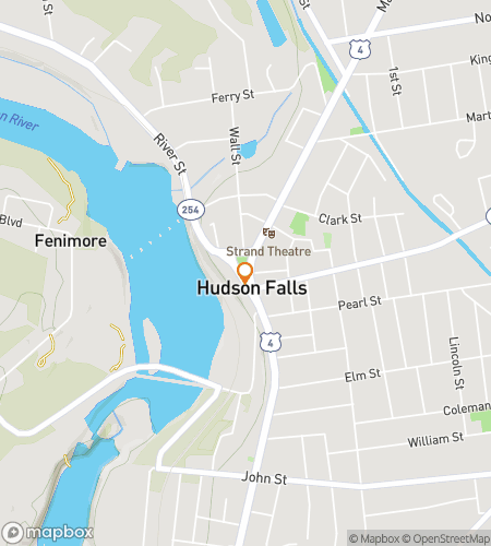 Mapa scavenger hunt procházky pro Hudson Falls Hysterical Hunt