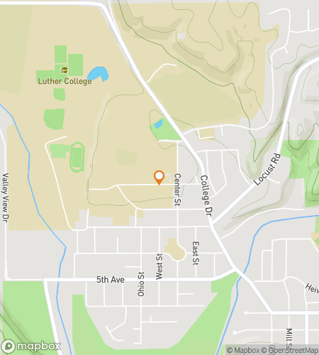 Map of scavenger hunt walking tour for Odin’s Clues: Luther Campus Adventure