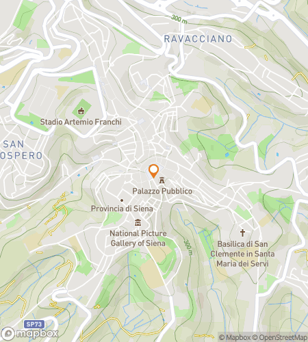 Map of scavenger hunt walking tour for Siena‘s Clue Search