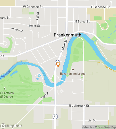 Hartă a turului de vânătoare de comori pe jos pentru Frankenmuth‘s Fantastic Frolic Hunt