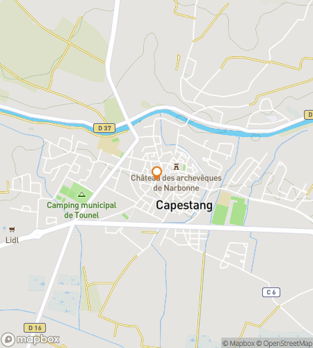 Mapa pěší prohlídky scavenger hunt pro Capestang's Capers & Treasure Quest