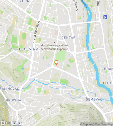 Map of scavenger hunt walking tour for Mostar Scavenger Hunt