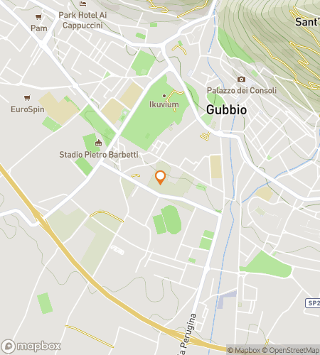 Map of scavenger hunt walking tour for Get Gubbio’d! A Hilltop Quest of Clues and Views