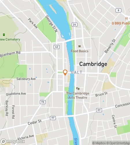 Map of scavenger hunt walking tour for Cambridge Heritage Bridges & Hidden Courtyard Finds