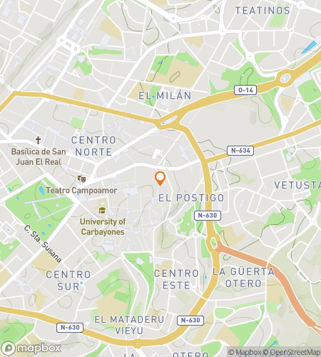 Carte de visite de la chasse au trésor pour les indices dans la capitale des Asturies