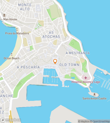 Map of scavenger hunt walking tour for Coruña‘s Coastal Caper Adventure
