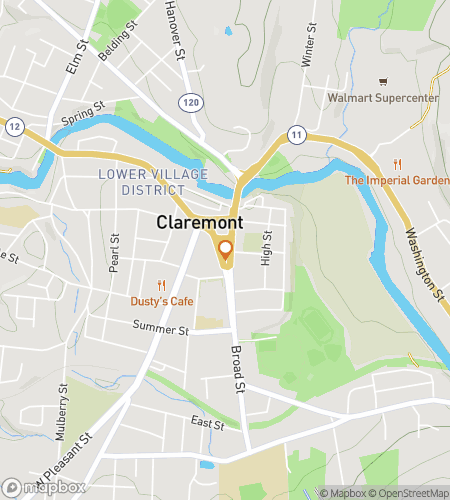 Map of scavenger hunt walking tour for Claremont Caper: Downtown Dash