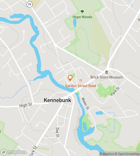 Térkép a Kennebunk’s Kooky Quest kincsvadászat séta túrájához