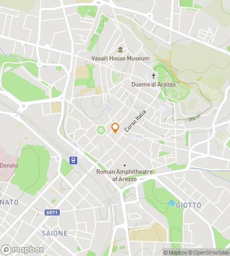 Map of scavenger hunt walking tour for Frescoes, Fortunes & Hidden Corners of Arezzo