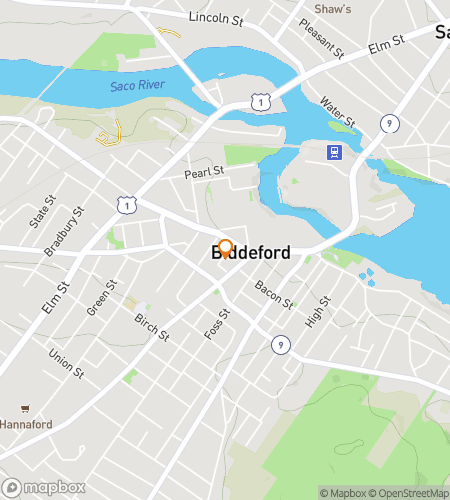 Map of scavenger hunt walking tour for Biddleford scavenger hunt