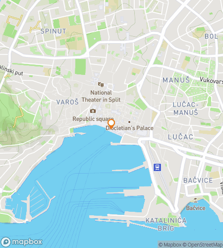 Map of scavenger hunt walking tour for Split Scavenger Hunt