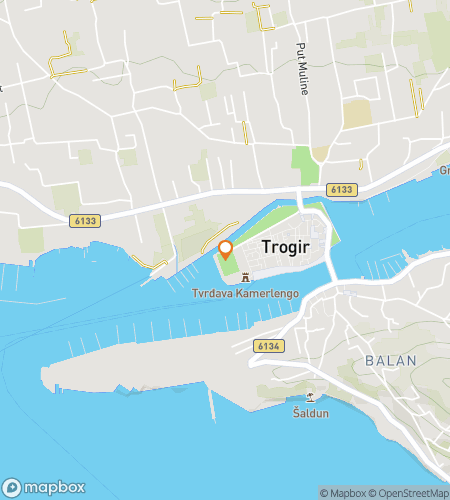 Kaart van de speurtocht wandeltocht voor Echoes of Venice: Secrets of Trogir