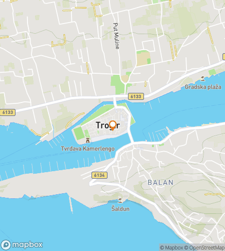 Map of scavenger hunt walking tour for Echoes of Venice: Secrets of Trogir