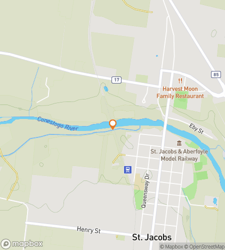 Mapa spaceru z &lstrok;amig&lstrok;&oacute;wkami po St&period; Jacobs Village Sleuth Stroll