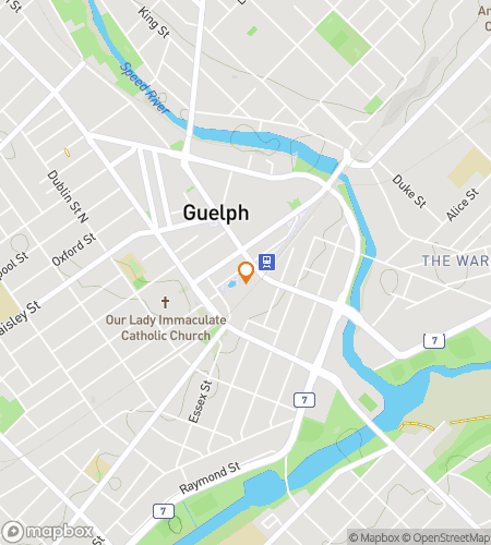 Guelph Şehir Merkezi Hazine Avı için Scavenger Hunt Yürüyüş Turu Haritası