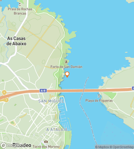 Map of scavenger hunt walking tour for Ribadeo Riddles & Revelry Hunt