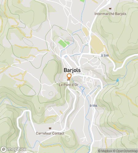 Map of scavenger hunt walking tour for Barjols Bubbly Treasure Hunt