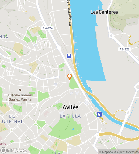 Kartta aarteenetsintä-kävelykierroksesta Avilés Astounding Adventure -seikkailuun