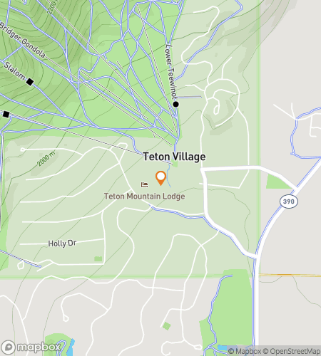 Térkép a 'Trek Around Teton Village' sétáló kincsvadászat túrához