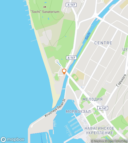 Karta över skattjaktens promenad för Whispers of the Black Sea: Discovering Sochi